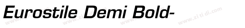 Eurostile Demi Bold字体转换